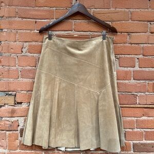 Danier Leather Tan Suede Skirt